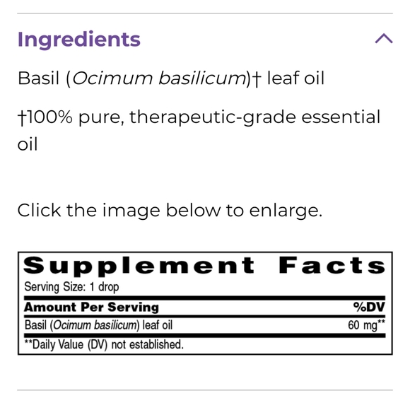 #5004 🆕️Basil Vitality Young Living EO *5ml - Picture 6 of 7